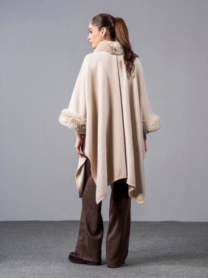 Woolen Fur Cape