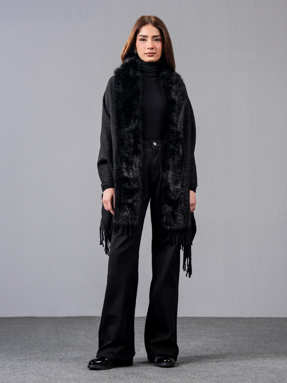 Woolen Fur Cape