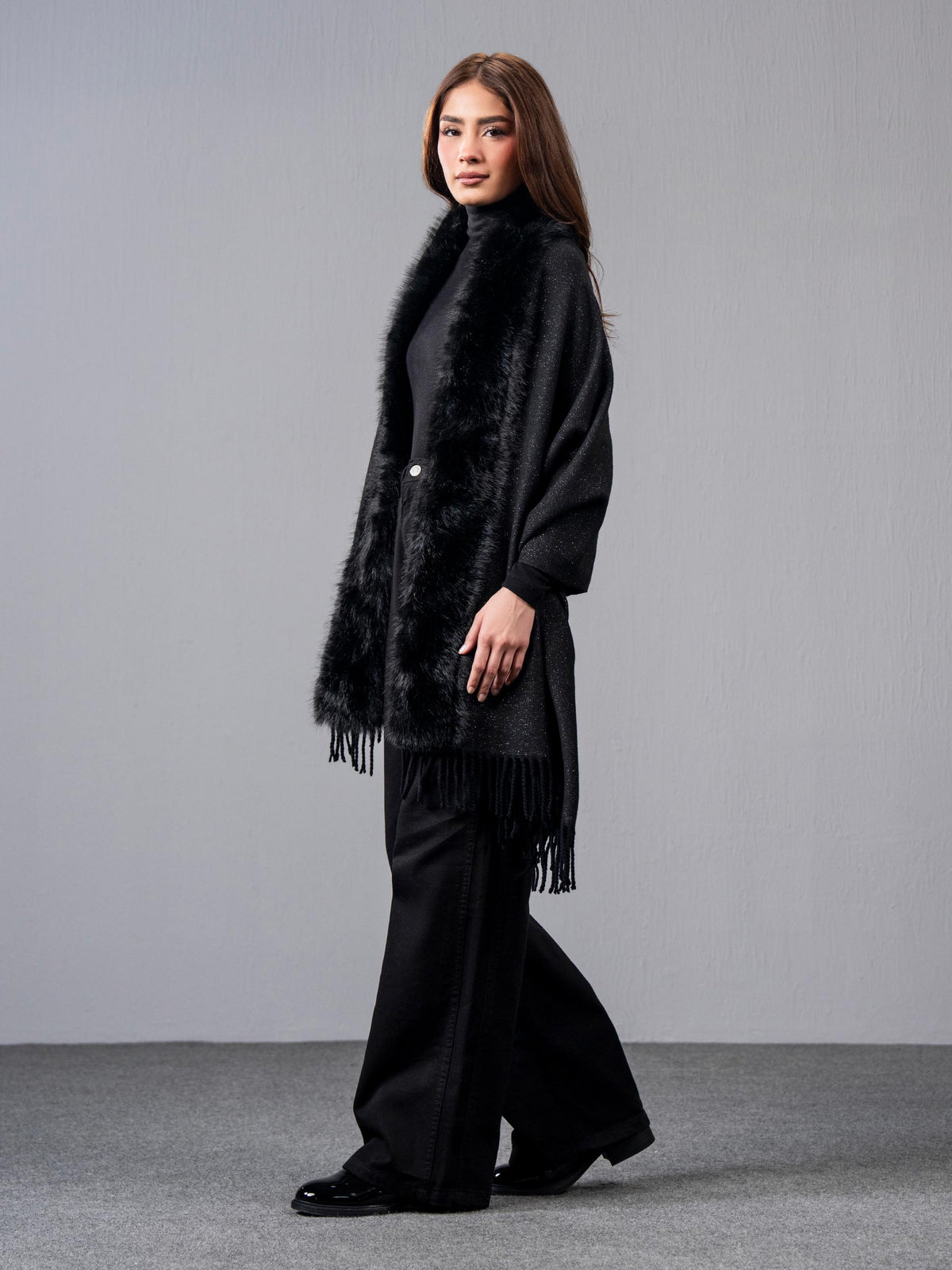 Woolen Fur Cape