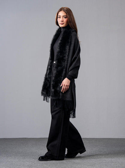 Woolen Fur Cape