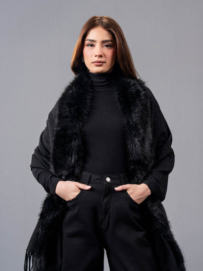 Woolen Fur Cape