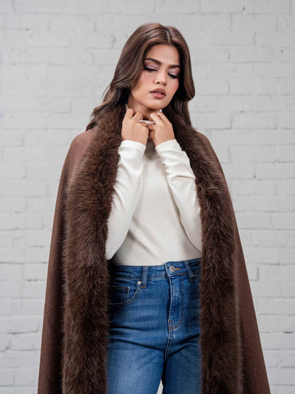 Woolen Fur Cape