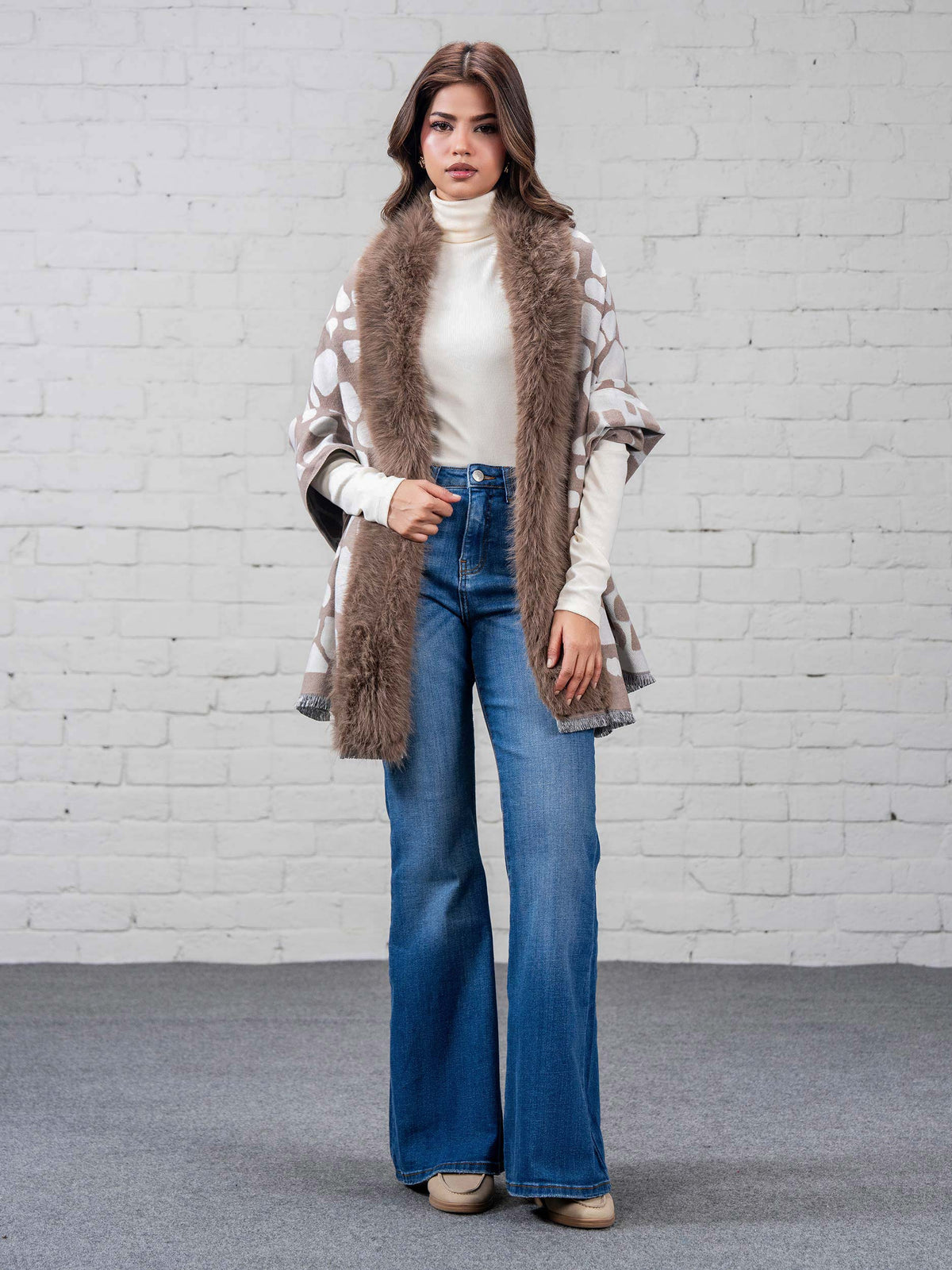 Woolen Fur Cape