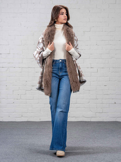 Woolen Fur Cape