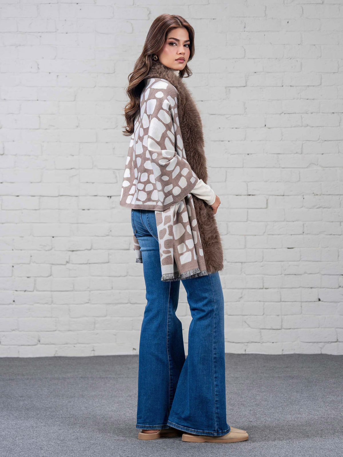Woolen Fur Cape