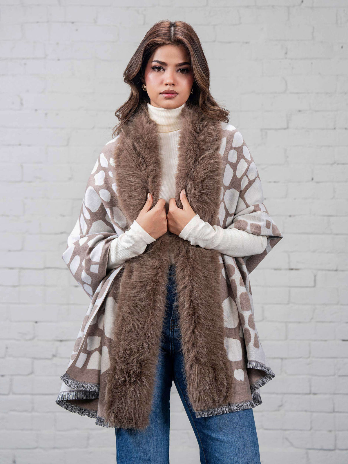 Woolen Fur Cape