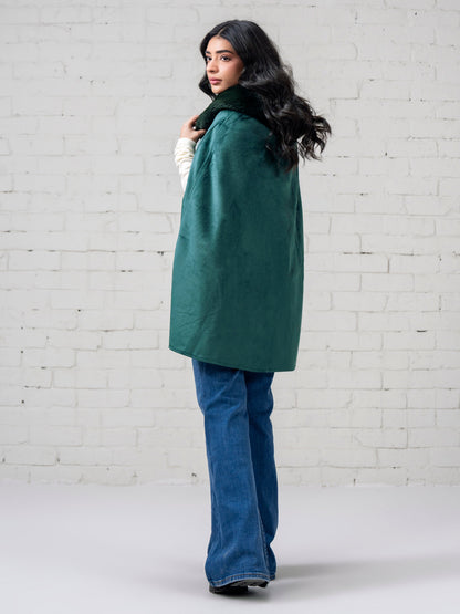 Suede Fur Cape