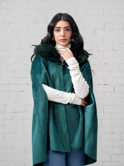 Suede Fur Cape