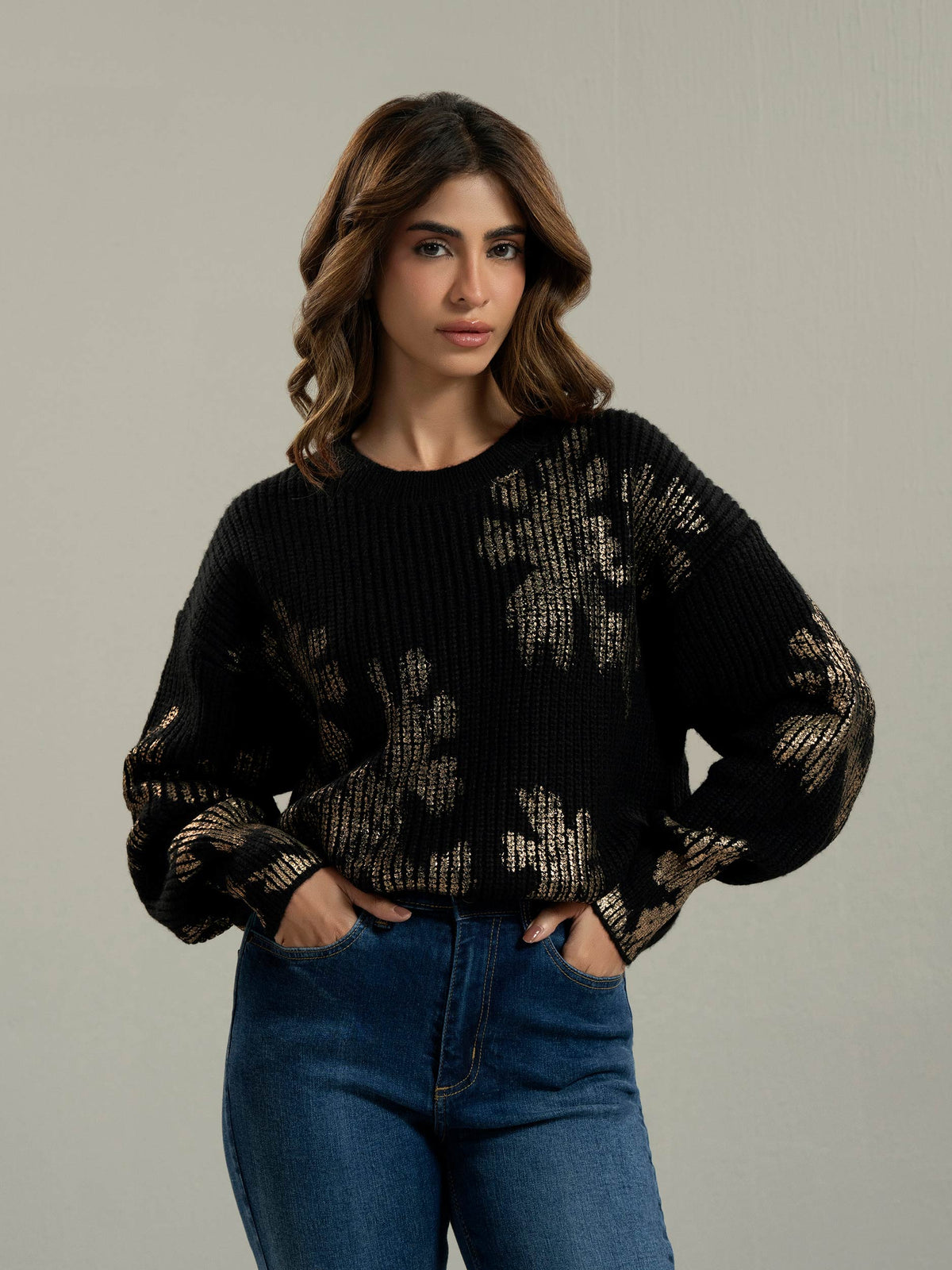Gold Pasted Sweater