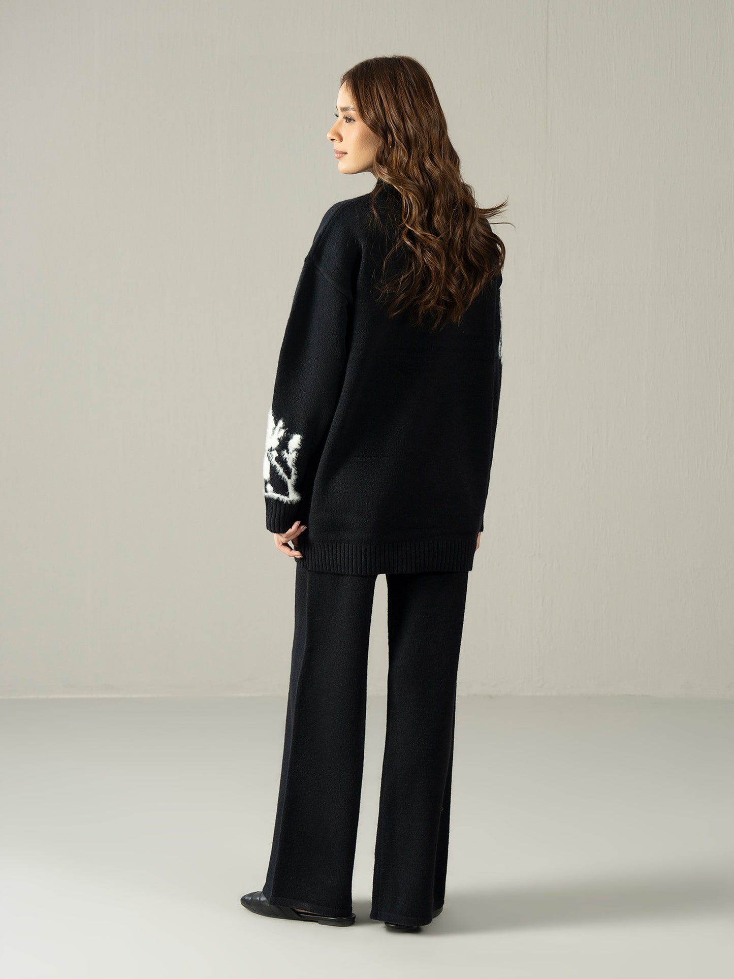 Knitted Co-ord Set- Embroidered