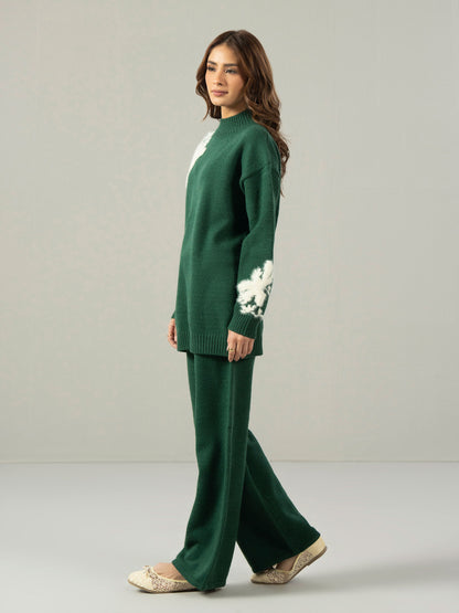 Knitted Co-ord Set- Embroidered