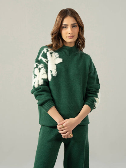 Knitted Co-ord Set- Embroidered