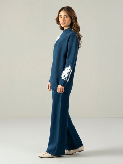 Knitted Co-ord Set- Embroidered