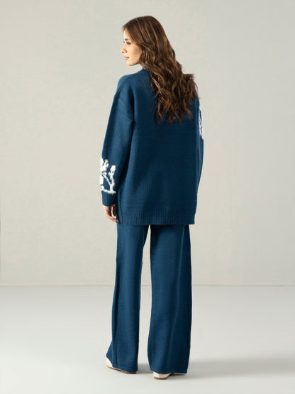 Knitted Co-ord Set- Embroidered
