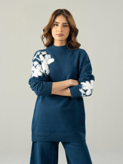 Knitted Co-ord Set- Embroidered
