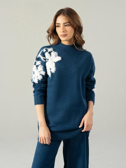 Knitted Co-ord Set- Embroidered