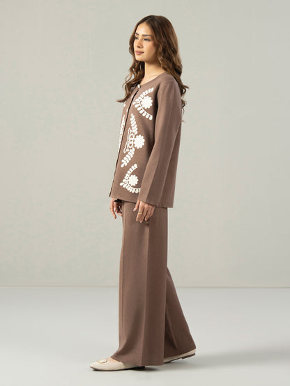 Knitted Co-ord Set- Embroidered