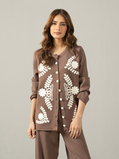 Knitted Co-ord Set- Embroidered