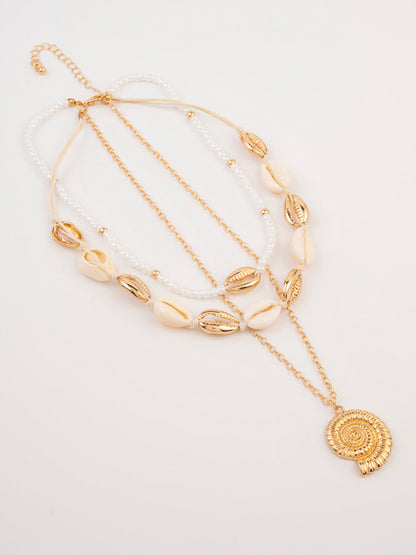 Seashell Layered Necklace
