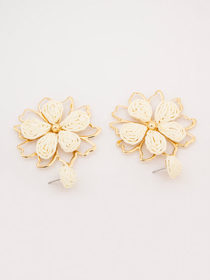 Woven Flower Earrings
