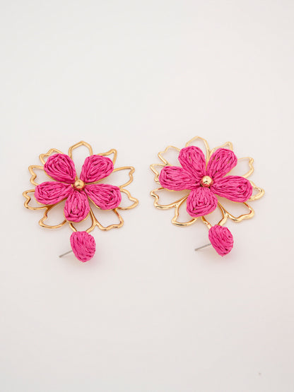 Woven Flower Earrings