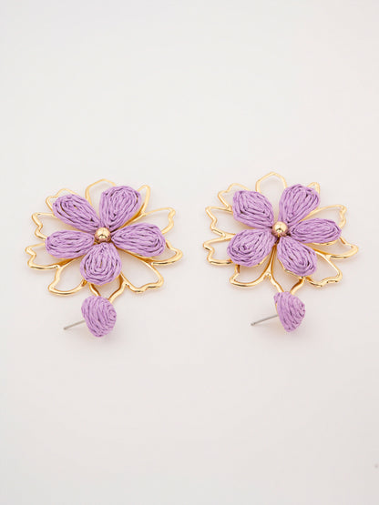 Woven Flower Earrings