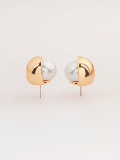 Half Pearl Studs