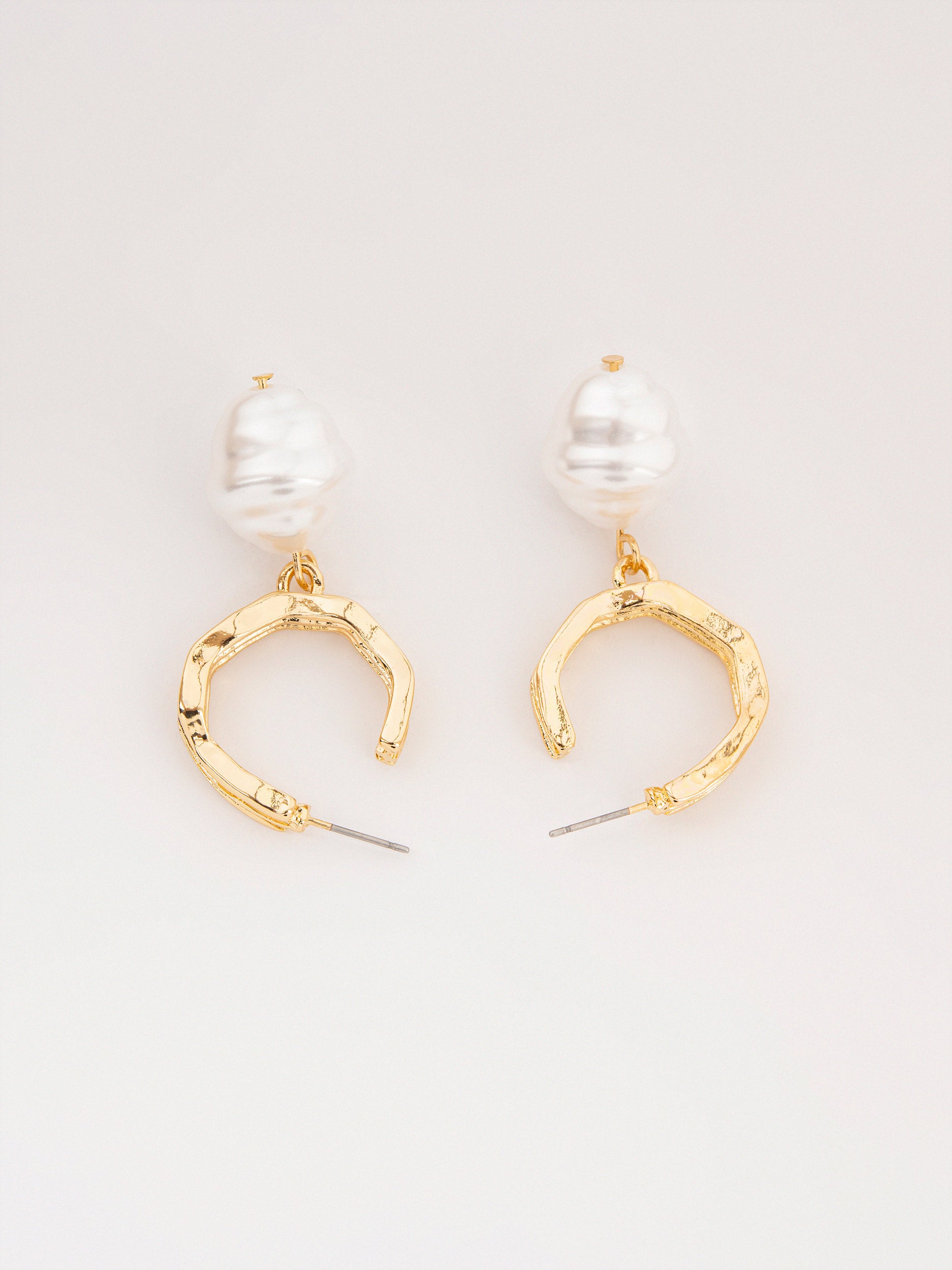 Pearl Drop Hoops