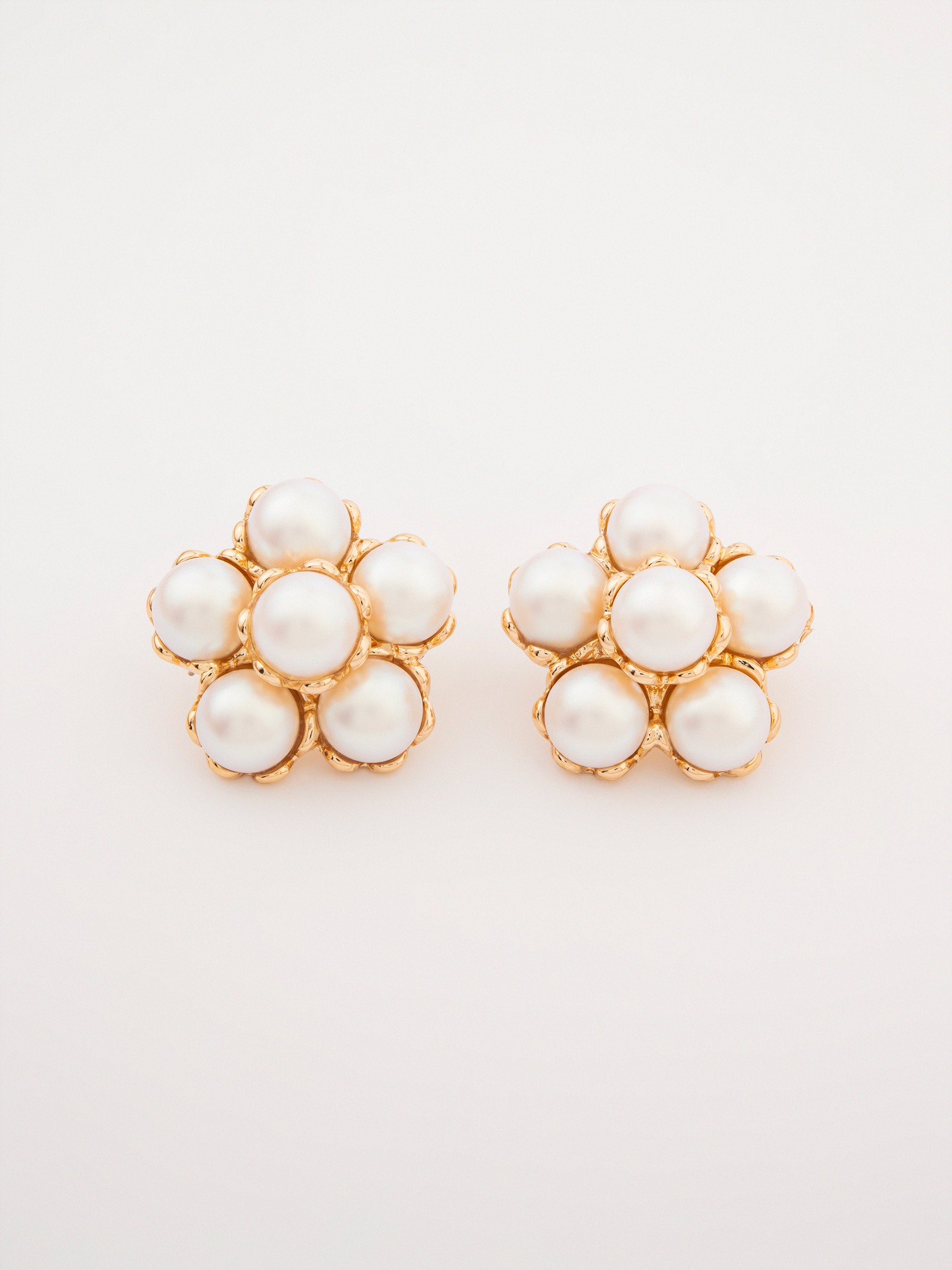 Pearl Cluster Earrings