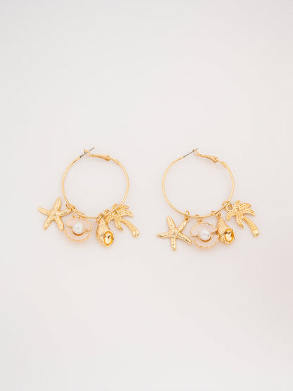 Sea Charm Hoops