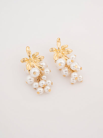 Pearl Cluster Earrings