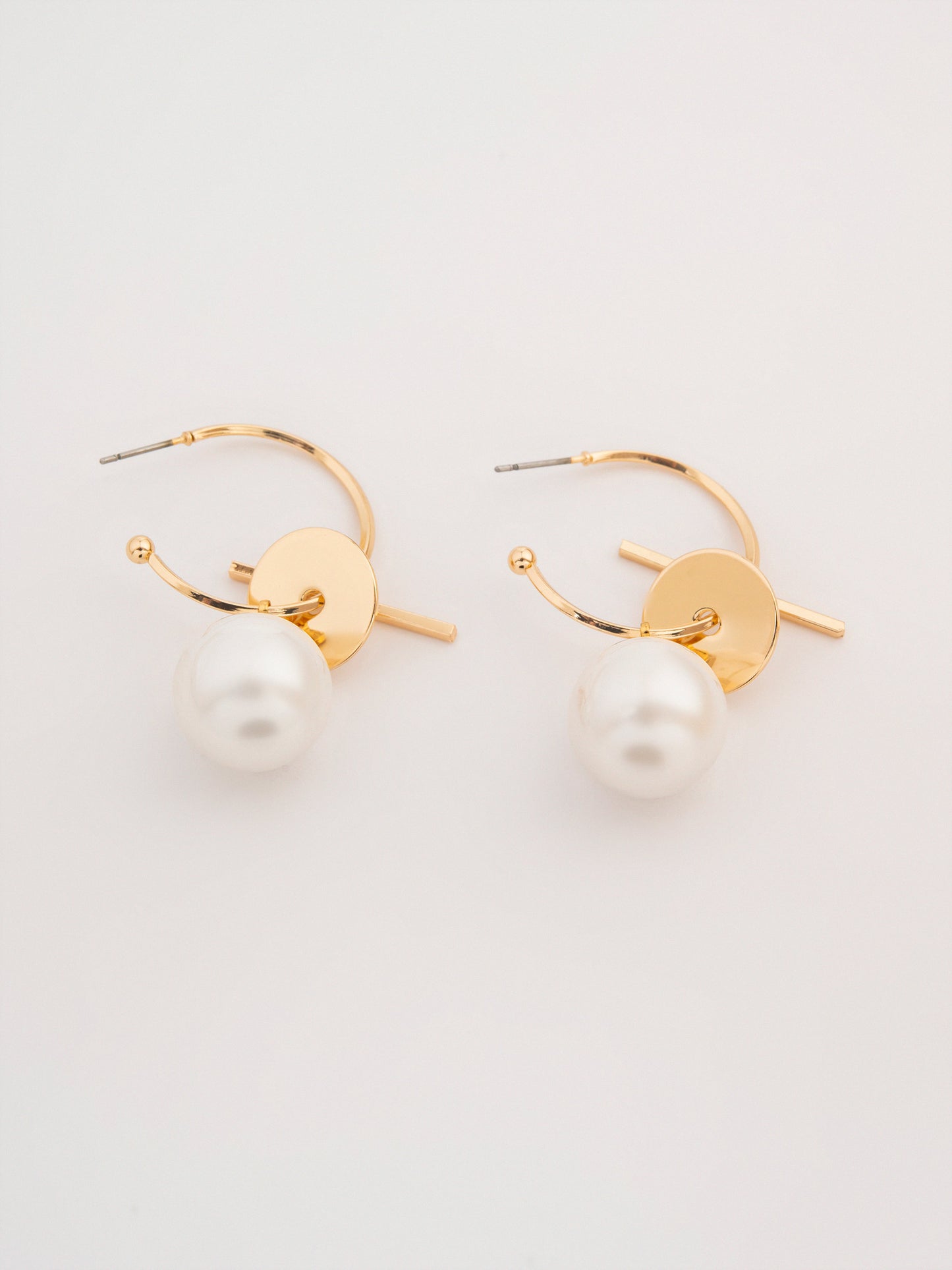 Pearl Drop Hoops