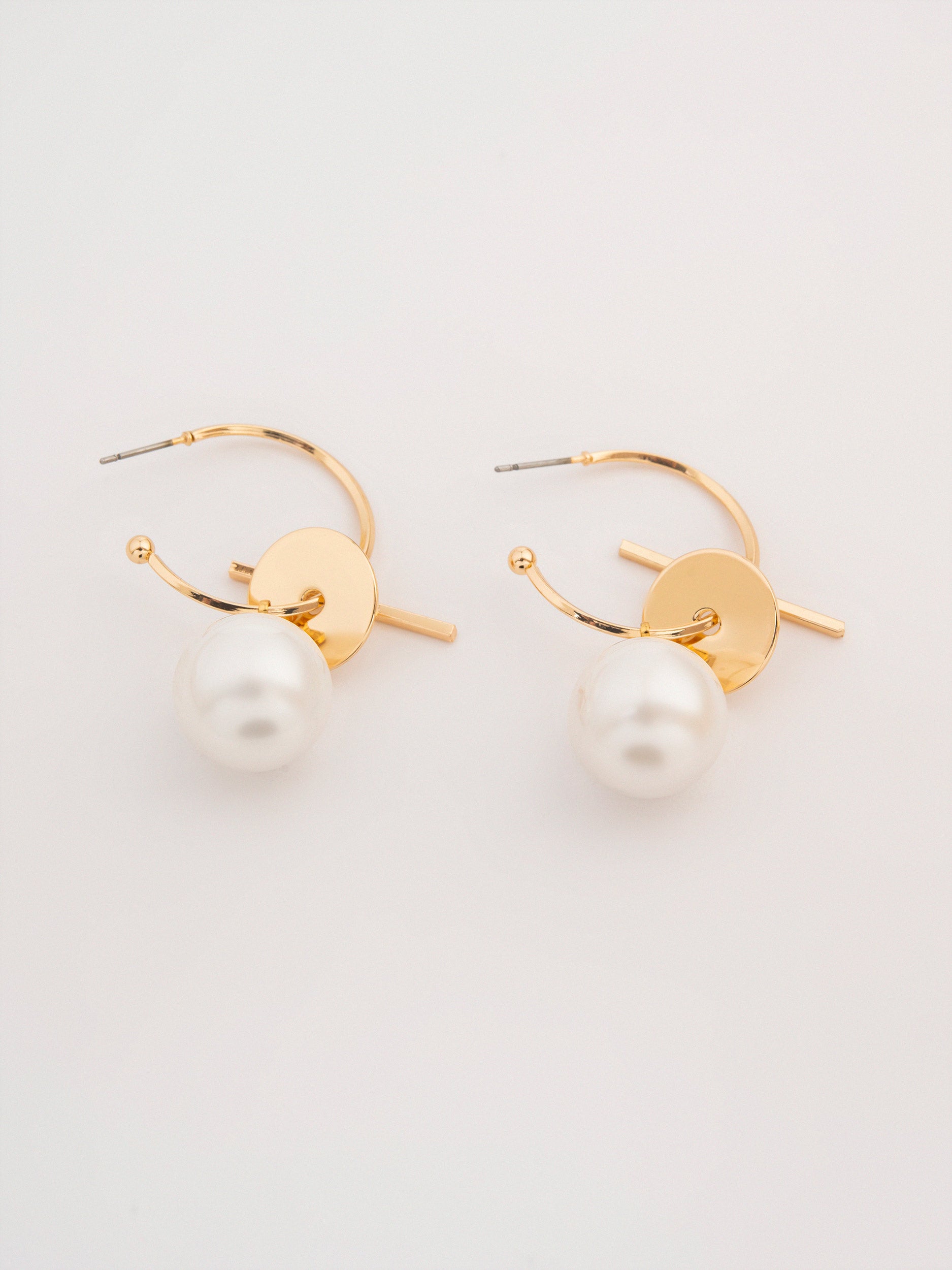 Pearl Drop Hoops