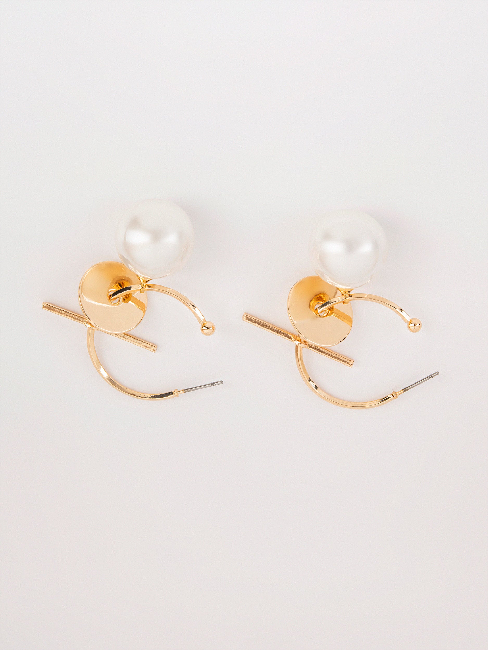 Pearl Drop Hoops