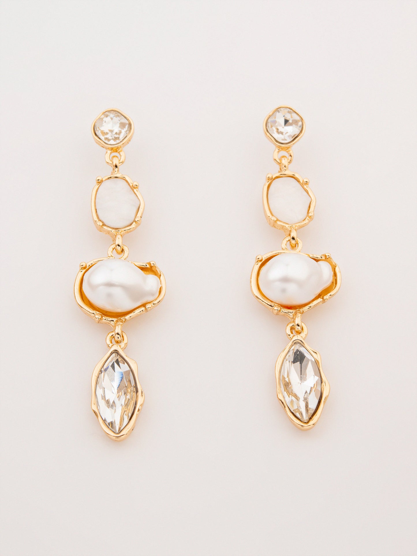 Pearl Rhinestone Drops