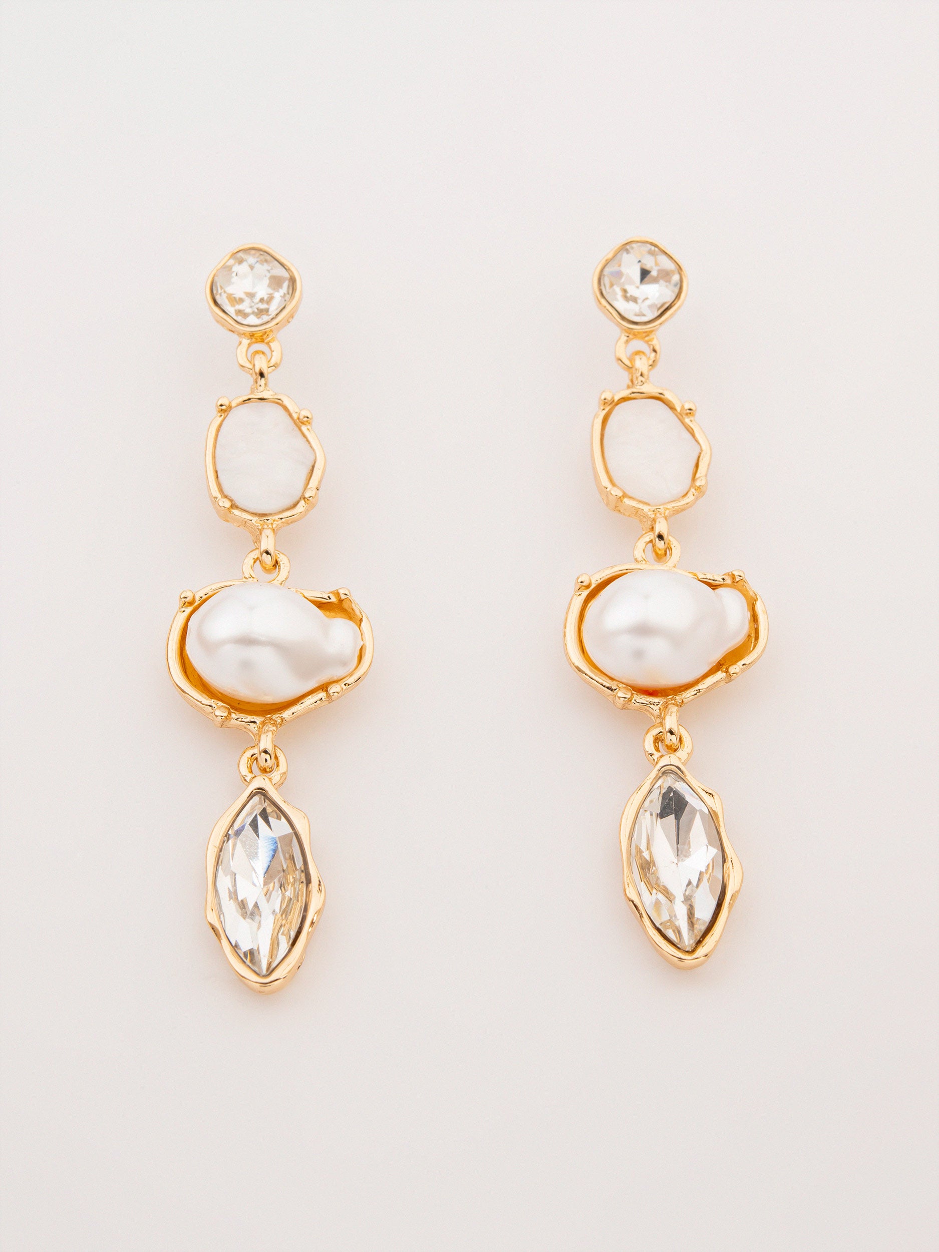 Pearl Rhinestone Drops