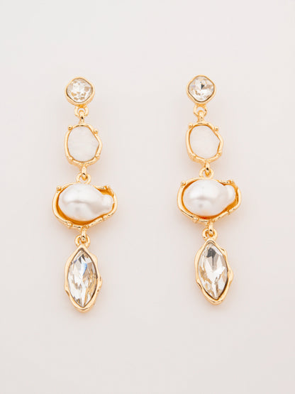 Pearl Rhinestone Drops