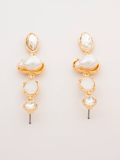 Pearl Rhinestone Drops