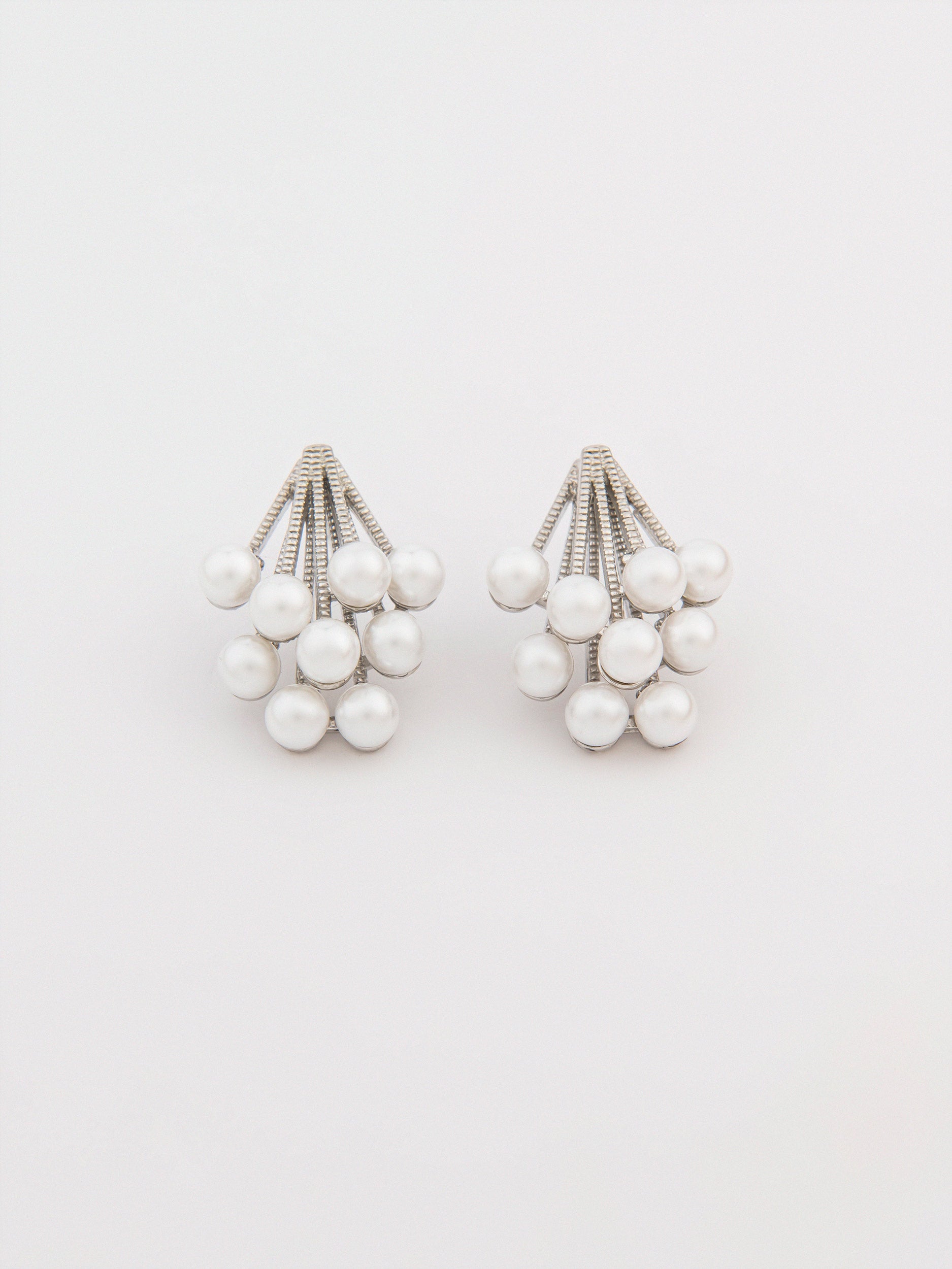 Pearl Cluster Earrings