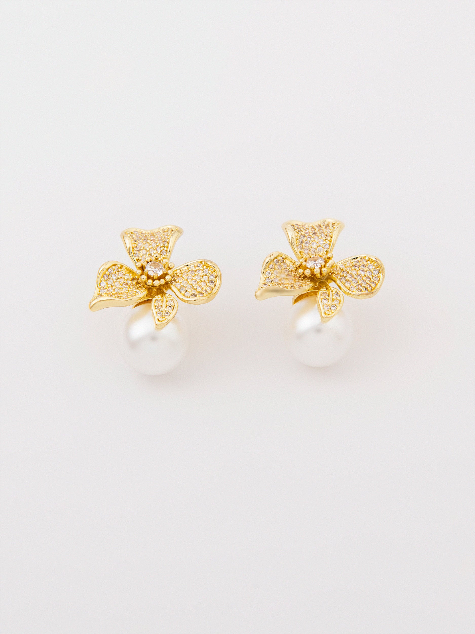 Floral Pearl Studs