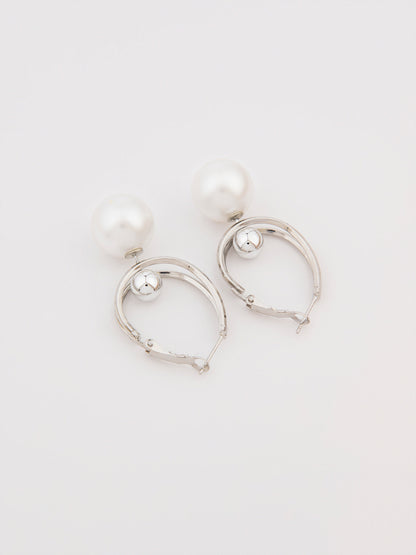 Pearl Drop Hoops