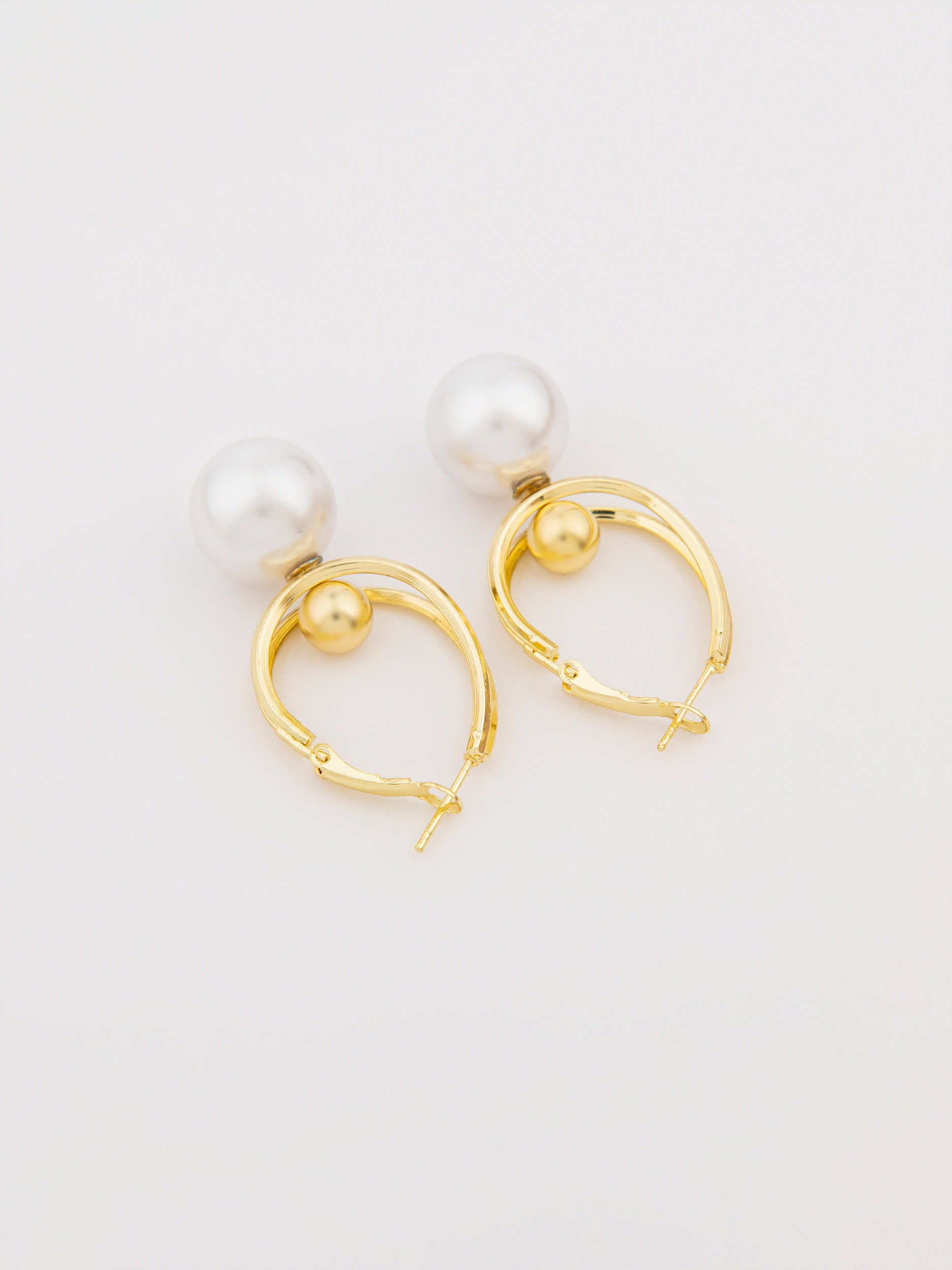 Pearl Drop Hoops