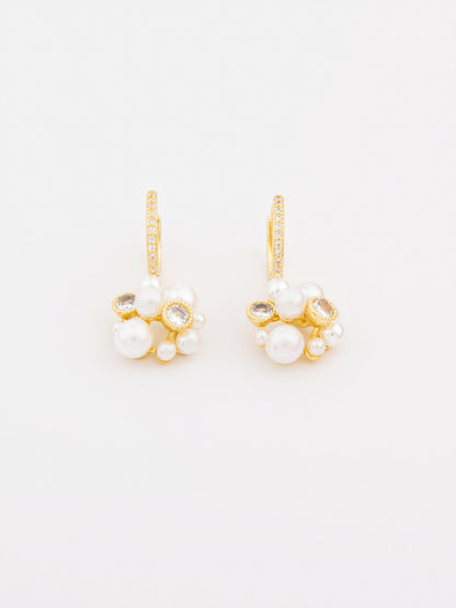 Pearl Cluster Earrings