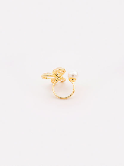 Floral Pearl Ring