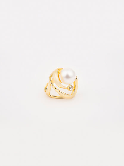 Orbit Pearl Ring