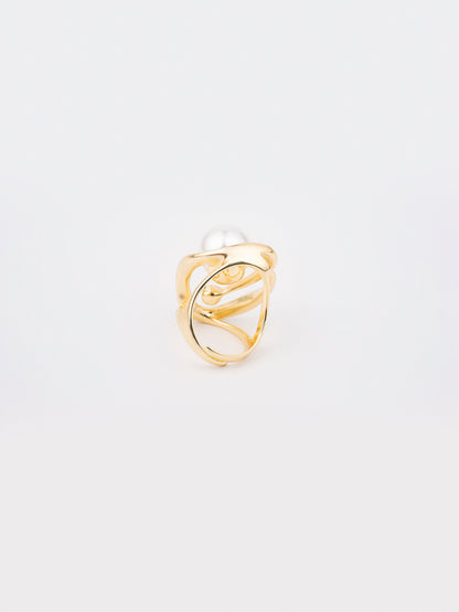 Orbit Pearl Ring