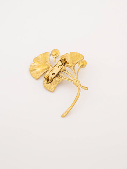 Leaf Pearl Brooch