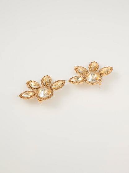 Floral Crystal Earrings