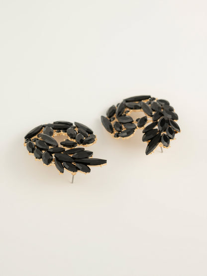 Curve Crystal Earrings