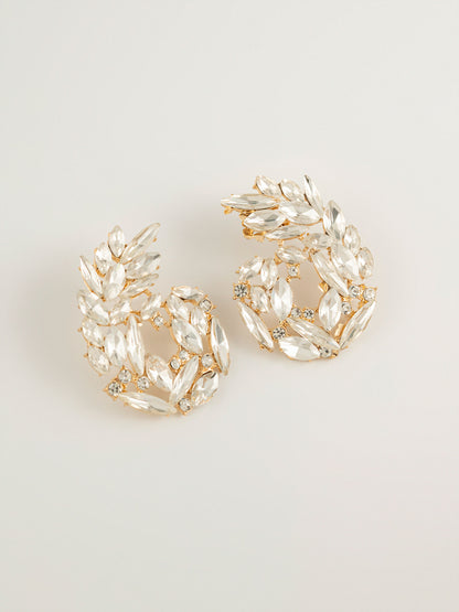 Curve Crystal Earrings